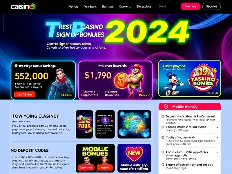 Discover the most competitive online casino sign-up bonuses of 2024. Our experts analyze the biggest welcome offers, free spins, and no deposit bonuses to help you play for real money with the best odds.